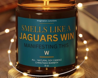 Jaguars Win Scented Candle | Jacksonville Game Day, Soy Wax