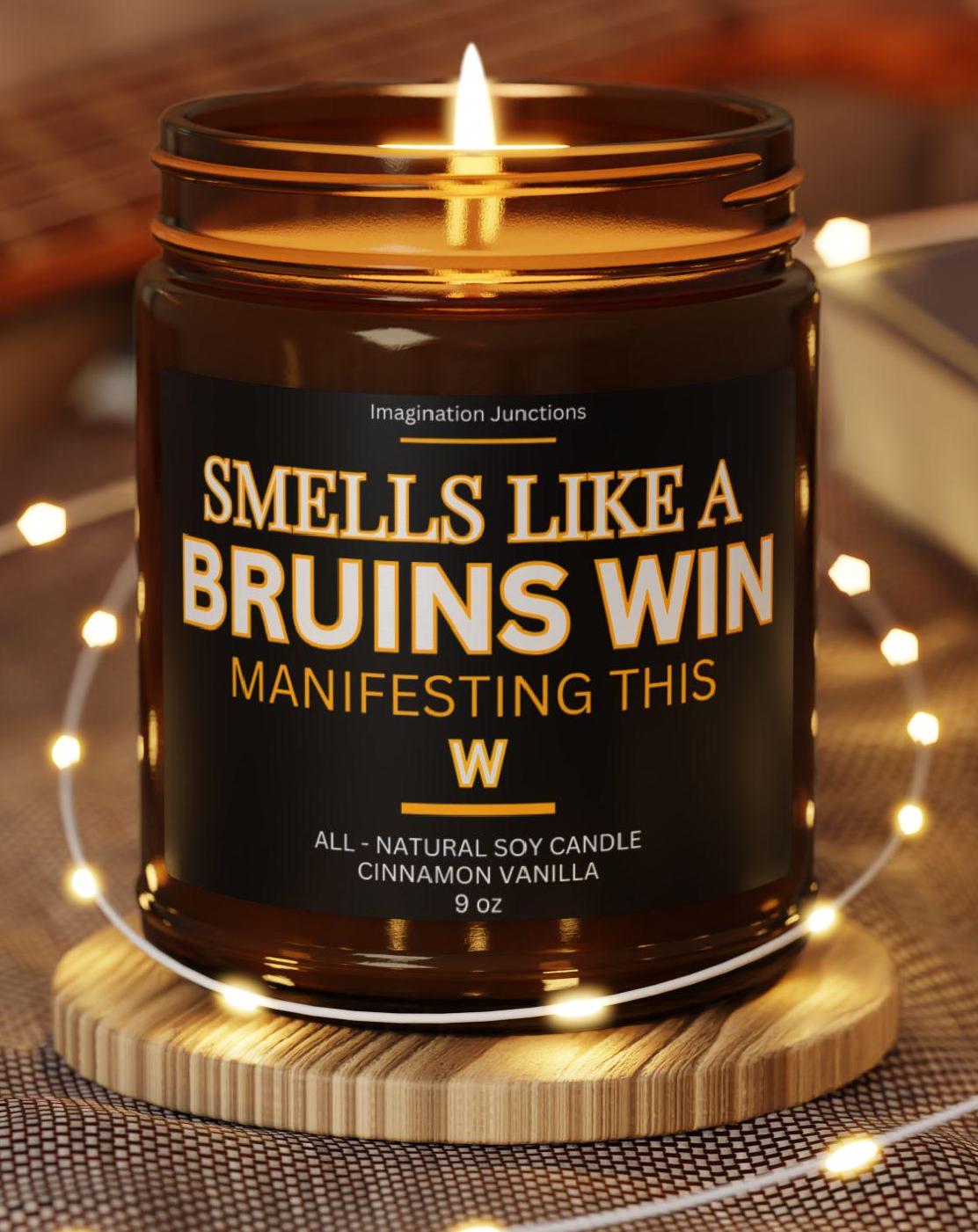 Vela con olor a victoria de los Bruins / Vela del día del partido de la suerte de Boston / Vela de soja / Regalo para fanáticos de los Bruins / Regalo de la NHL / Decoración del día del partido de Boston / Hockey