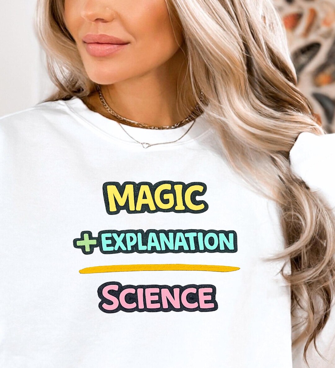 Science Sweater Drawing Magic Explanation Science Sweatshirt, Teacher Crewneck, Comfort Colors ...