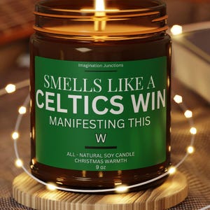 Smells Like A Celtics Win Candle | Boston Lucky Game Day Candle | Soy Candle | Celtics Fan Gift | NBA Gift | Boston Game Day Decor | Tatum