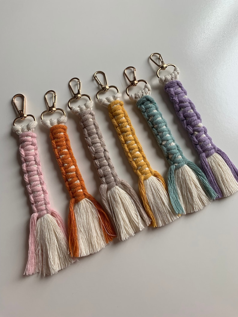 Boho Macrame Keychain / Boho / Wedding Favor / Wedding Gifts / Etsy