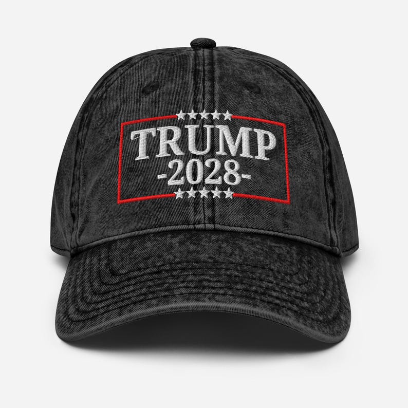 Trump 2028 45 47 48 Vintage Cotton Twill Cap