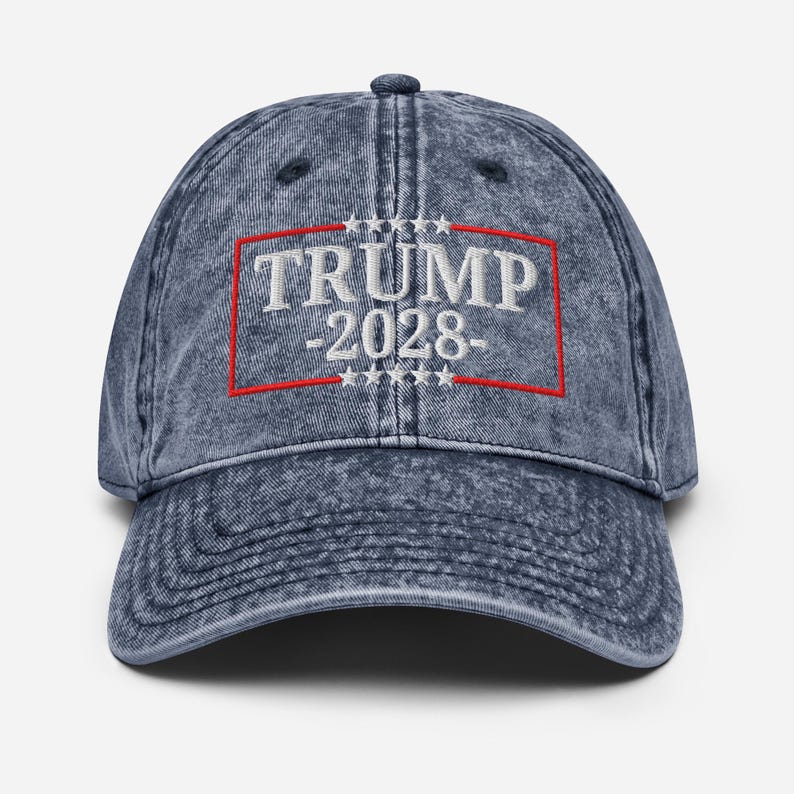 Trump 2028 45 47 48 Vintage Cotton Twill Cap