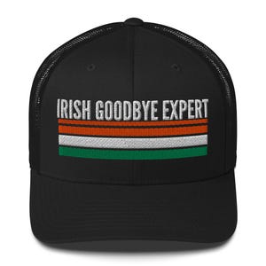 Irish Goodbye Expert Retro Irish Flag Colors Pomarańczowy Zielony Biały Trucker Cap