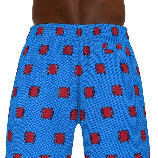 Original Spider-Man Logo, Blue and Red Jogger Shorts