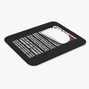 EPCOT&#39;s Universe of Energy, Energy Song Lyrics, Black Design, 9&quot;x8&quot; Mouse Pad (Rectangle)