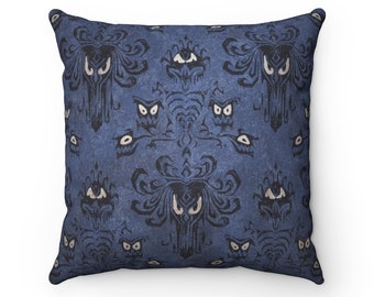 Haunted Mansion, Purple Wallpaper, 2-Sided 14&quot; Pillow Cover 4 Size Options (Pillow not included), Disneyland Decor