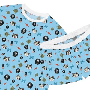 Pinocchio, Figaro, Blue Women&#39;s 2-Piece Short Pajama Set