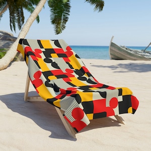 Telo mare con design Topolino Mid-Century, 30&quot;x60&quot; o 36&quot;x72&quot;