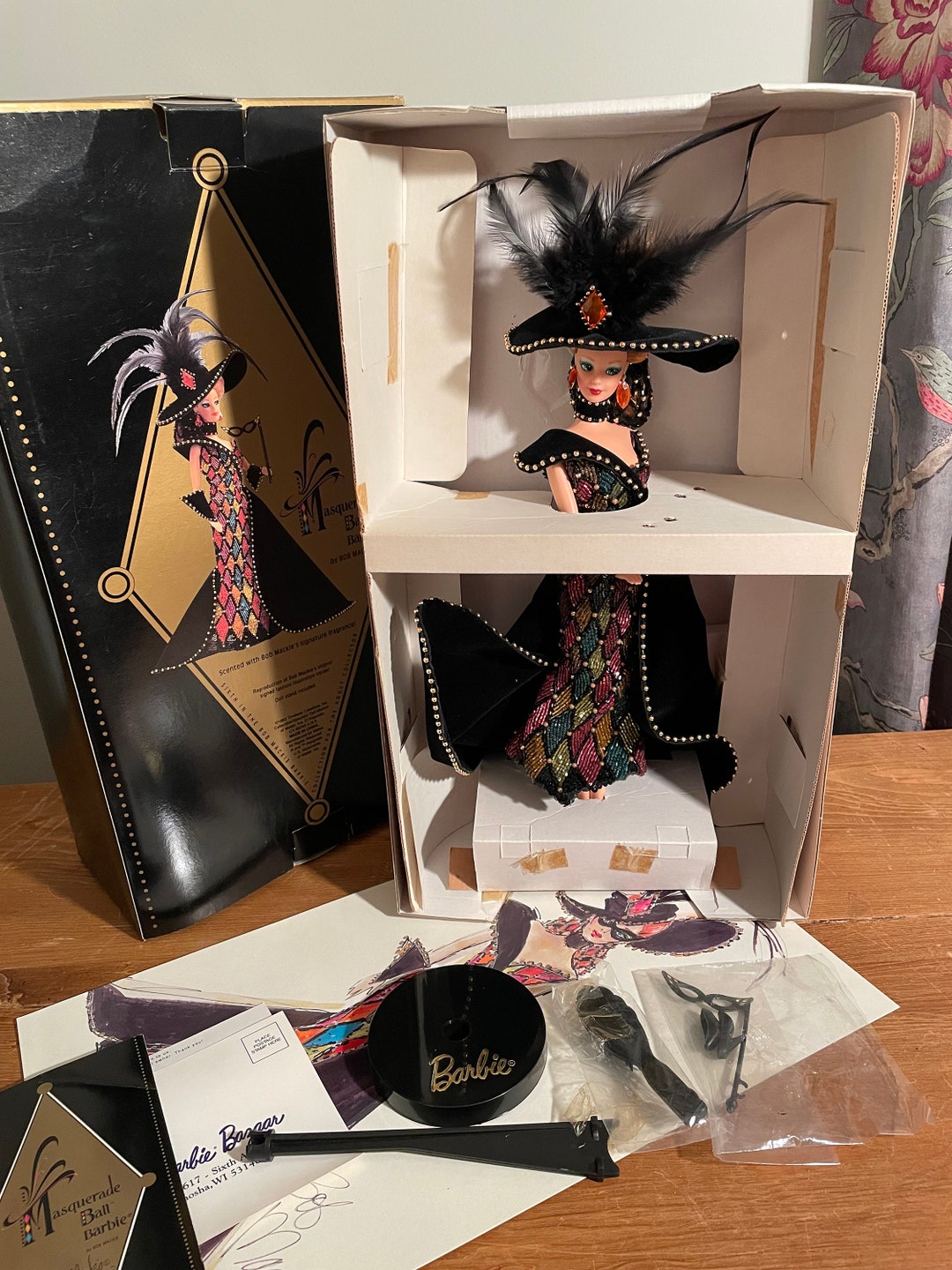 Masquerade Ball Barbie by Bob Mackie, Sixth in a Series of Exclusive Barbie Dolls © 1993 - Etsy