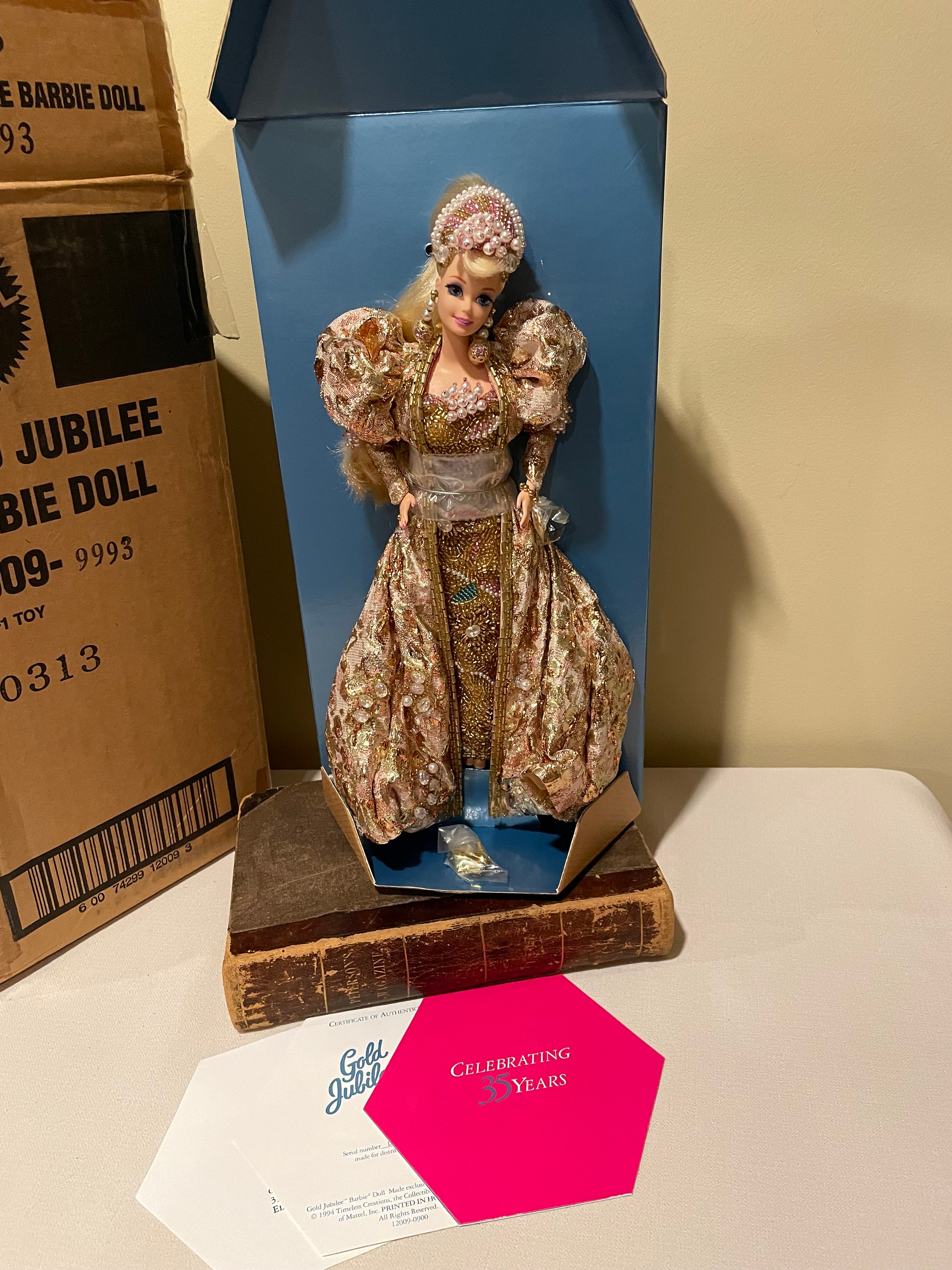 Gold Jubilee Barbie Doll, 35th Anniversary 1994 12009, New and Unused in Shipper, 313 of 5000 - Etsy