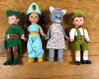 Jasmine Peter Pan, Hansel and Wendy as the Big Bad Wolf, 5 Inch Madame Alexander Dolls, Exclusively for McDonalds