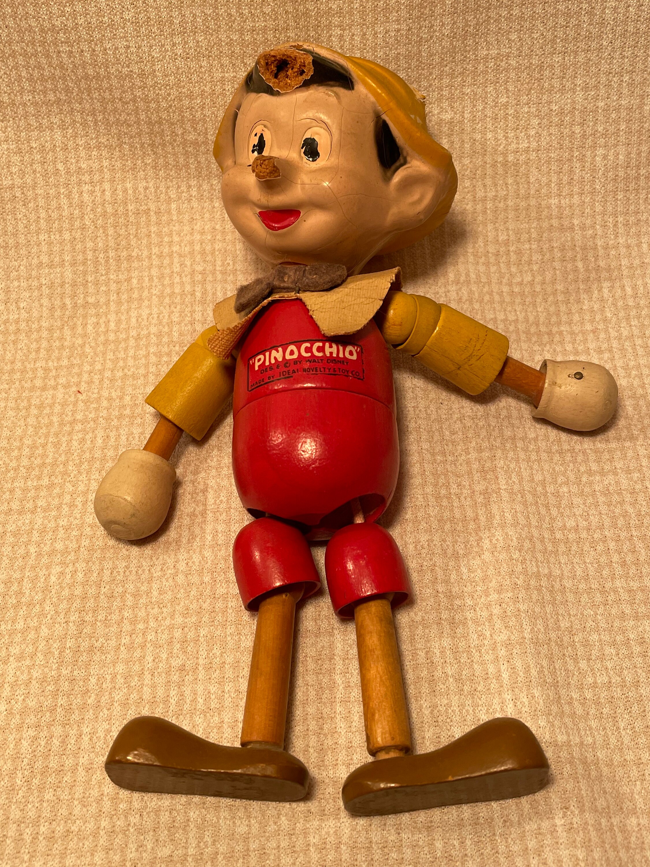 Pinocchio 1940s Wooden Jointed Made by Ideal Novelty & Toy Co. Etsy