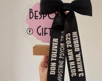 Personalised Hair Bows | Concert Bows | Event Bows | Marathon Bows | Race | Running Accessories | Concert Accessories | Custom Bows | XL Bow