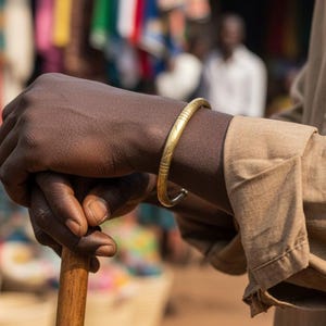Bracciale rigido in ottone da uomo fatto a mano / Bracciale minimalista non regolabile / Pezzo distintivo senza tempo