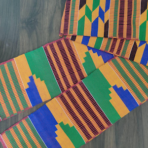 Authentic African Kente Stole - Handwoven