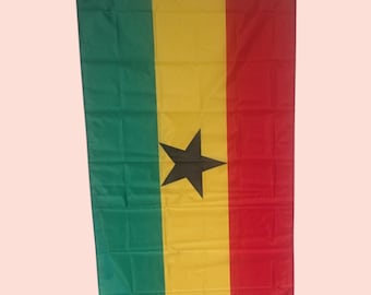 Show Your Ghanaian Pride! Large Satin Ghana Flag (36x60 inches)