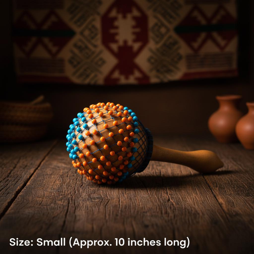 Handmade African Gourd Shaker - Shekere Maraca Percussion Instrument ...