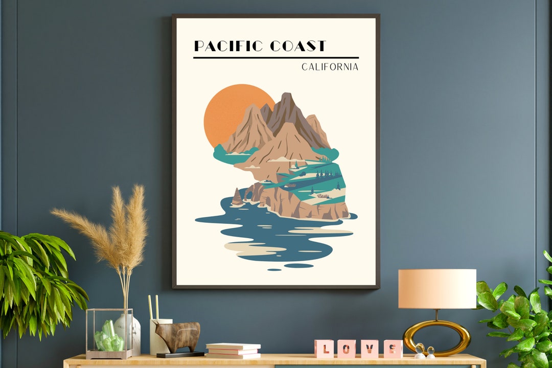 Pacific Coast Wall Art California Coast Wall Art Summer Etsy
