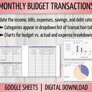 Monthly Budget with Debt Payment Tracker Spreadsheet Bundle, Monthly Bill Tracker, Savings Fund Tracker, Google Sheets Spreadsheet image 4