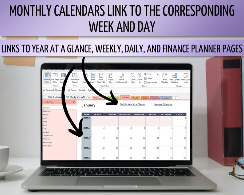 2023 Onenote Planner Onenote Digital Planner Template 2023 Etsy