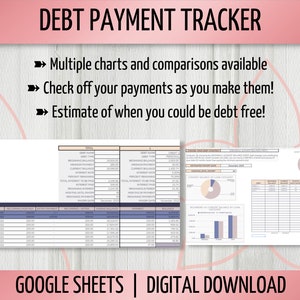 Monthly Budget with Debt Payment Tracker Spreadsheet Bundle, Monthly Bill Tracker, Savings Fund Tracker, Google Sheets Spreadsheet image 6