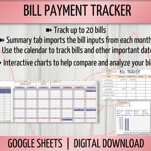 Monthly Budget with Debt Payment Tracker Spreadsheet Bundle, Monthly Bill Tracker, Savings Fund Tracker, Google Sheets Spreadsheet image 8