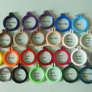 Mini Embroidery Hoop 40mm Colour Mix 3D Printed