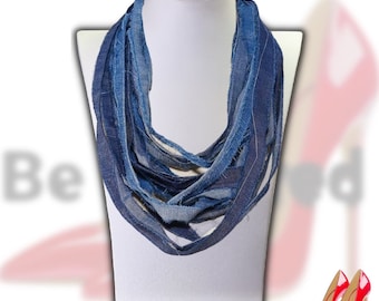 Denim Layer Necklace