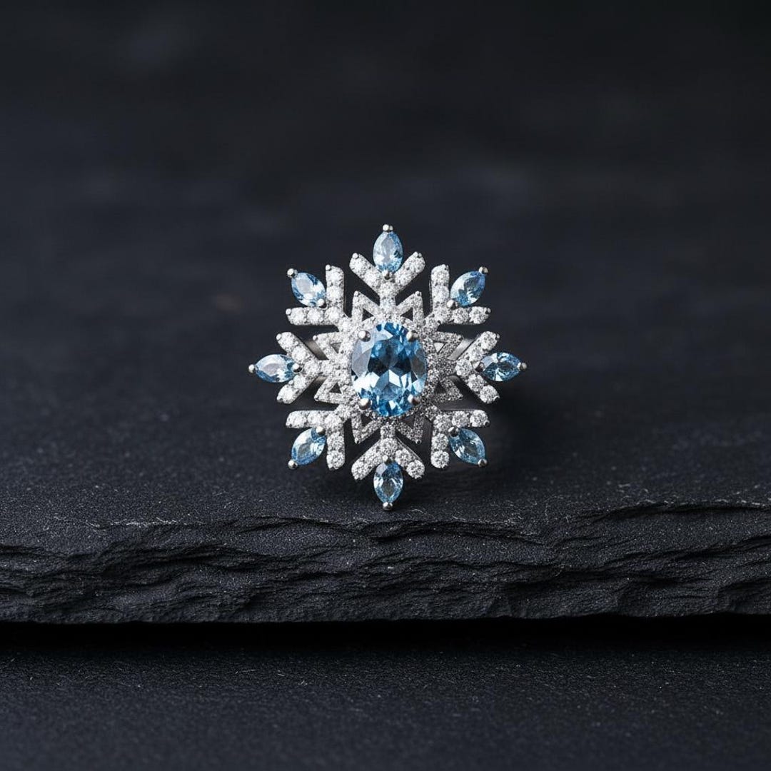 Everfrost Ring - Gold Ice Blue