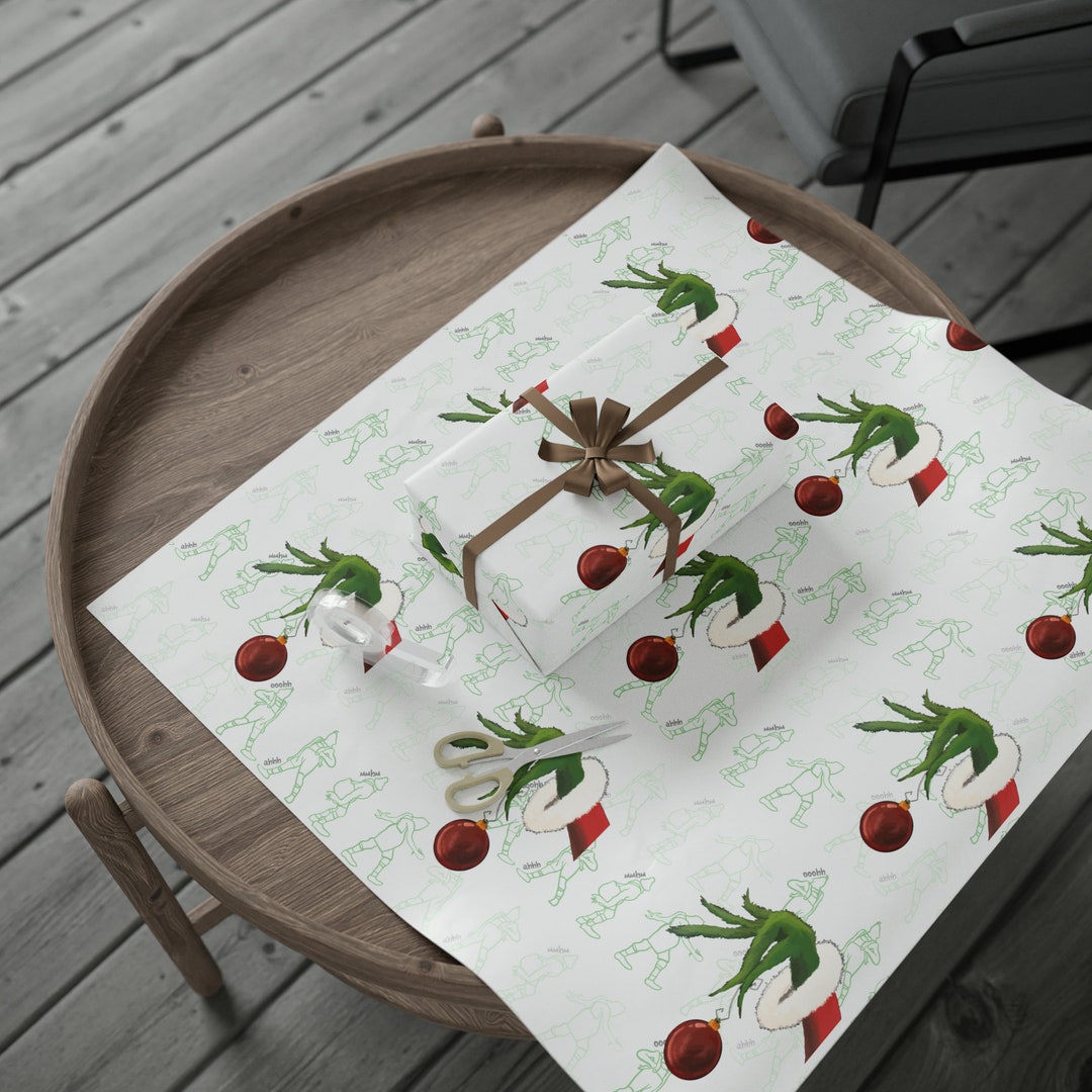 Grinch Wrapping Papers Funny Grinch Christmas That's Etsy