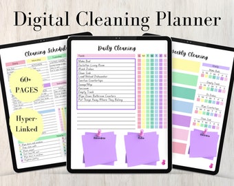 Cleaning Schedule Planner, Digital Daily Weekly Cleaning Checklist, Kids Chore Chart, Household Cleaning Printable, adhd, Adult chore chart