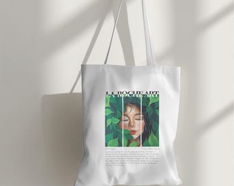 Botanical Aesthetic Canvas ToteBag, Bestfriend Gift, Art Tote Bag, Oil Painting Tote Bag, Artsy Tote Bag, Trendy Tote, Tote Bag Aesthetic