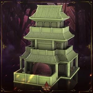 Samuri Shizuka Dice Tower, dice tray, dungeons and dragons, dnd, dice, pla, 3dprinted
