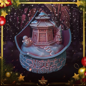 The Chinshi snow globe ornaments, dice tray, dungeons and dragons, dnd, dice, pla, 3dprinted
