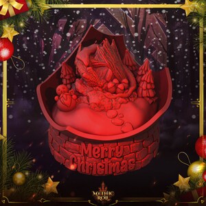 The Dragons Lair snow globe ornaments, dungeons and dragons, dnd, ttrpg, pla, christmas gifts, family gifts, ornament, gift ornament