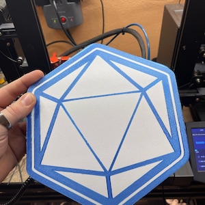 D20 light box | Light Box | D20 | Dungeons and Dragons | D&D | TTRPG | Dice | RBG | Gift | Dungeon Master | Gift | Neon like | Arcade |