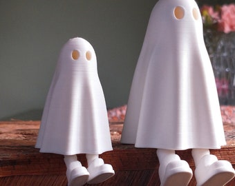 Cute Halloween Ghost With Feet 3D Printed Ghost Decoration as seen on Tiktok with Hidden Feet / Halloween Ghost Decor / Trick or Treat Ghost