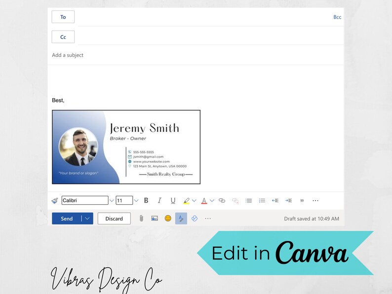 Business Card & Email Signature Template Bundle 3 in 1 Etsy