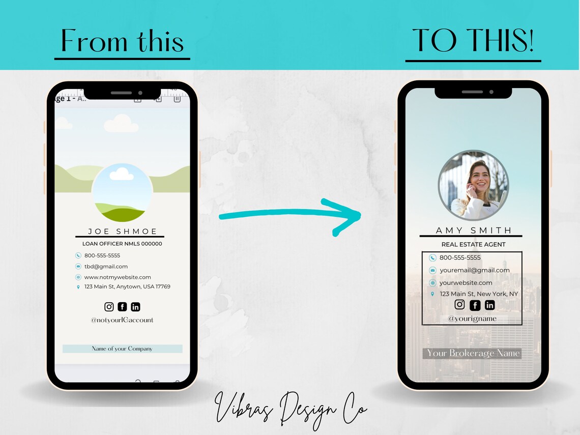 Business Card & Email Signature Template Bundle 3 in 1 Etsy