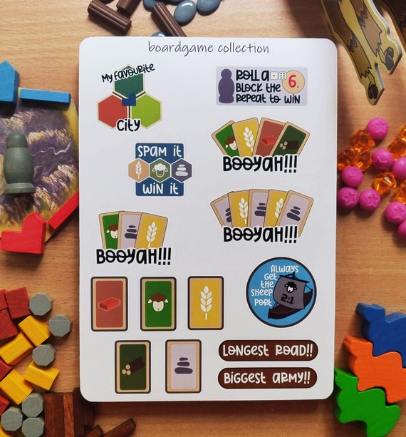CATAN Inspired Sticker Sheet Vinyl Sticker Settlers of - Etsy