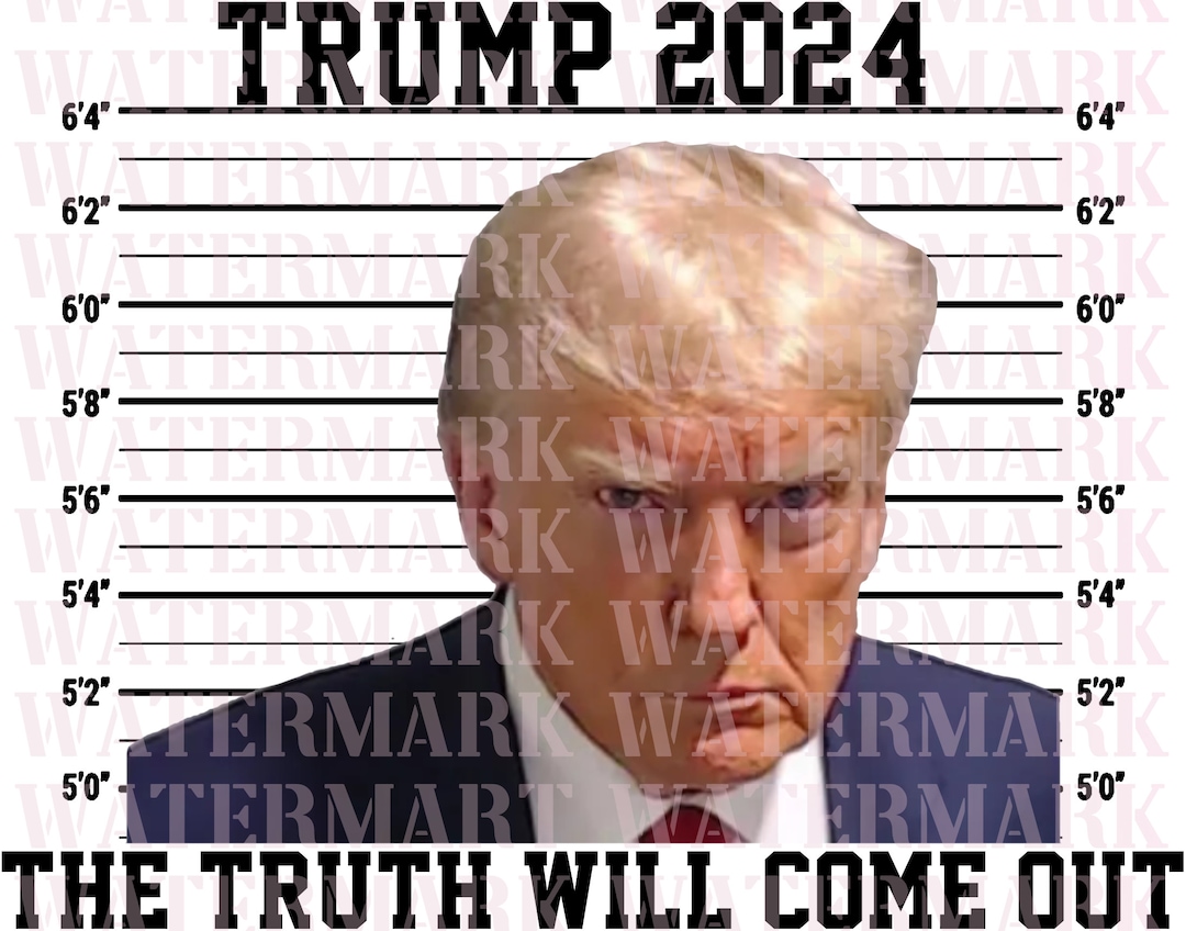 Trump Mugshot 2024 Download PNG, JPEG, SVG - Etsy