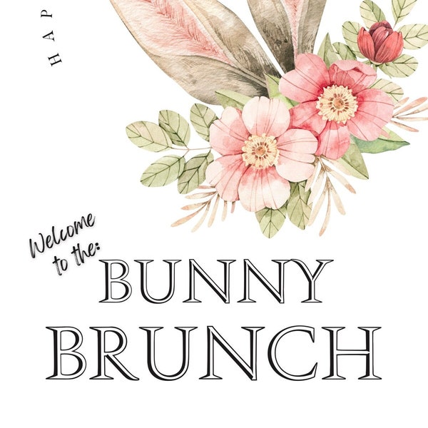 Easter Brunch Welcome Sign, Easter Brunch Buffet, Easter Decor