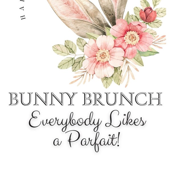 Easter Brunch Signs, Easter Brunch Buffet, Easter Brunch Menu, Easter Parfaits