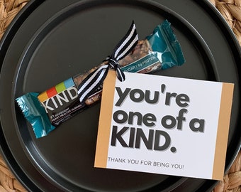 Thank you Gift, Random Act of Kindness, Just Because Gift, Teacher Gift, Co-worker Gift, Appreciation Gift, Party Favors, Kind Bar Gift Tags