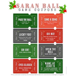 Carte da gioco Saran Ball - Tema natalizio, Giochi di Natale, Giochi di Natale per famiglie, Giochi per le feste