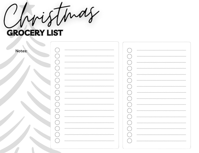 Christmas Checklist, Christmas Check List, Christmas Gift List