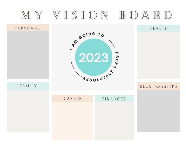 2023 Vision Board, Vision Board, 2023 Goals, 2023 Planner Etsy