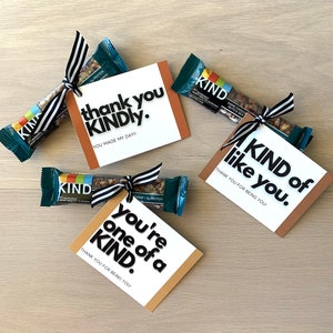 Regalo di ringraziamento, etichette regalo Kind Bar, atto casuale di gentilezza, regalo solo perché