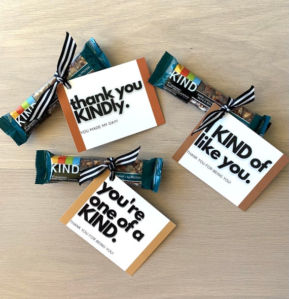 Thank you Gift, Kind Bar Gift Tags, Random Act of Kindness, Just Because Gift